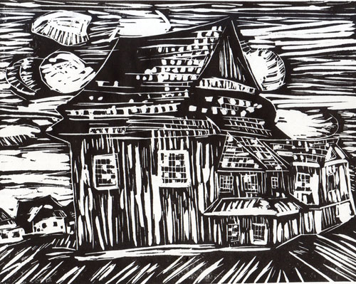 Byeshankovichy, Belarus - Original Linocut