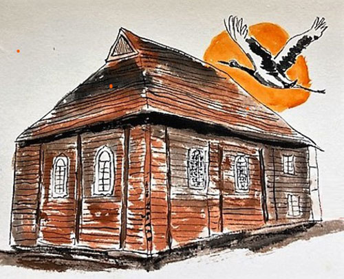 Felshin, Ukraine - Sumi-e Style Brush Painting