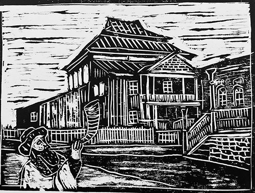 Tal’ne, Ukraine - Original Linocut