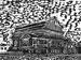 Jurbarkas, Lithuania - Original Linocut, Black & White